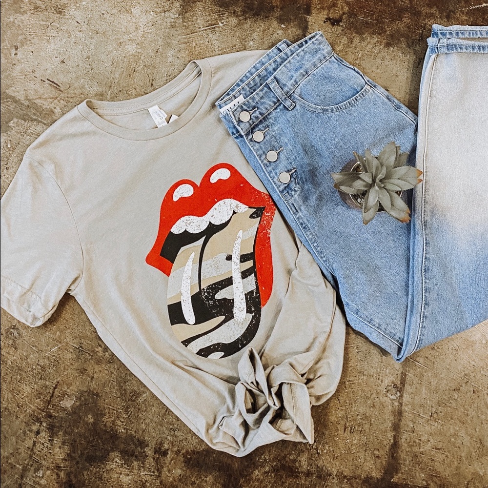 Camo Rolling Stones Band Tee